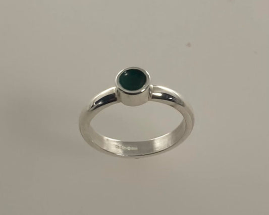 Round collet 6mm wide Tribute ring with Diamond dust in resin on a 3mm wide band