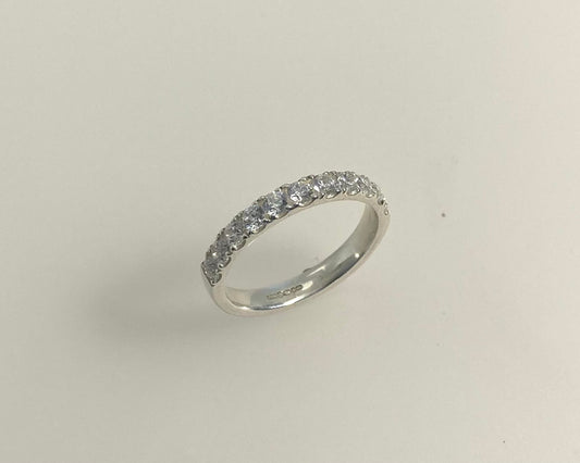 Eternity Castle set design 3mm wide ring with hidden ashes inside shank