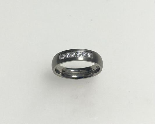 Titanium ring with hidden Ashes inside shank