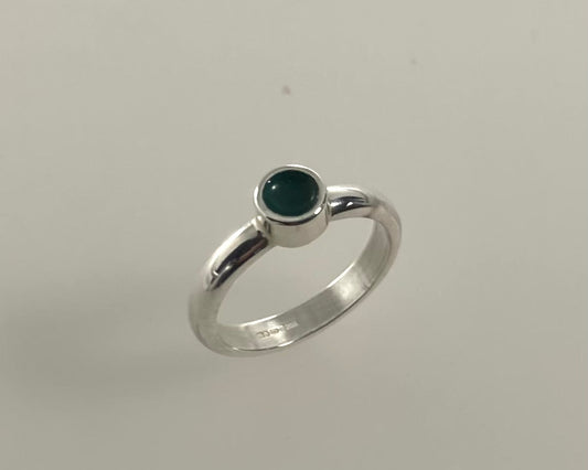 Round collet 6mm wide Tribute ring with Diamond dust in resin on a 3mm wide band