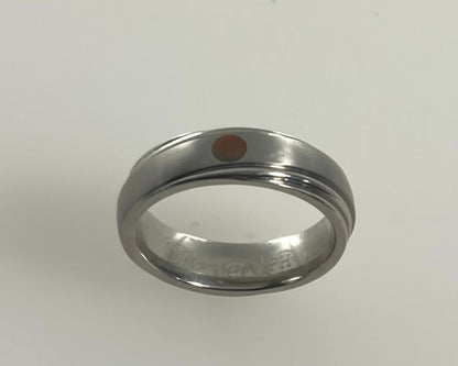 Titanium ashes in resin ring