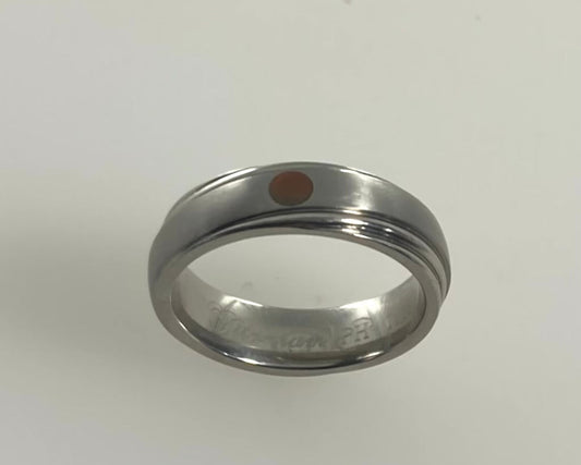 Titanium ashes in resin ring