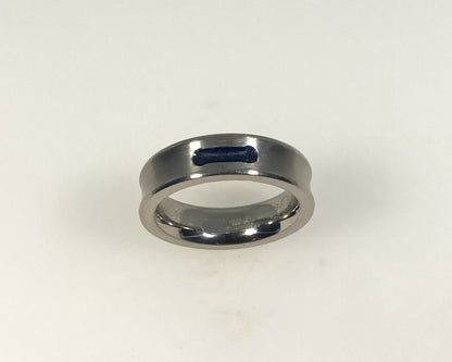 Concave titanium ashes in resin ring