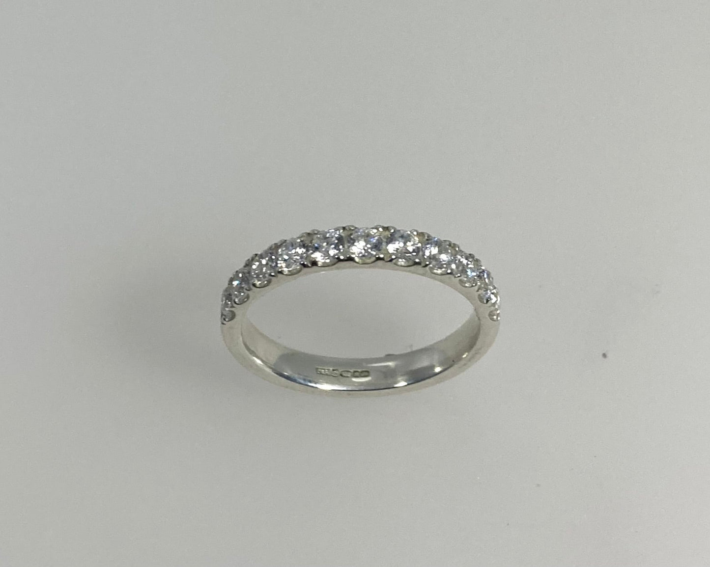Eternity Castle set design 3mm wide ring with hidden ashes inside shank