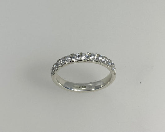 Eternity Castle set design 3mm wide ring with hidden ashes inside shank