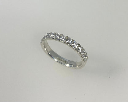Eternity Castle set design 3mm wide ring with hidden ashes inside shank