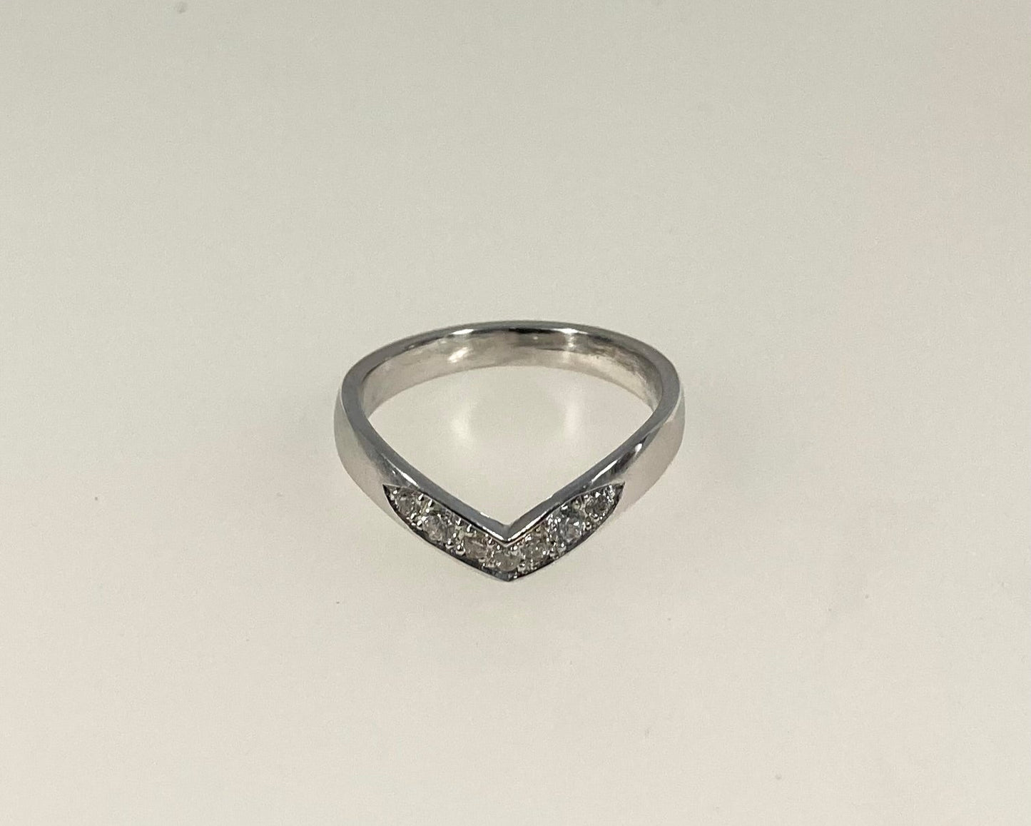Wishbone pavé set 3mm wide soft flat ring with hidden ashes inside shank